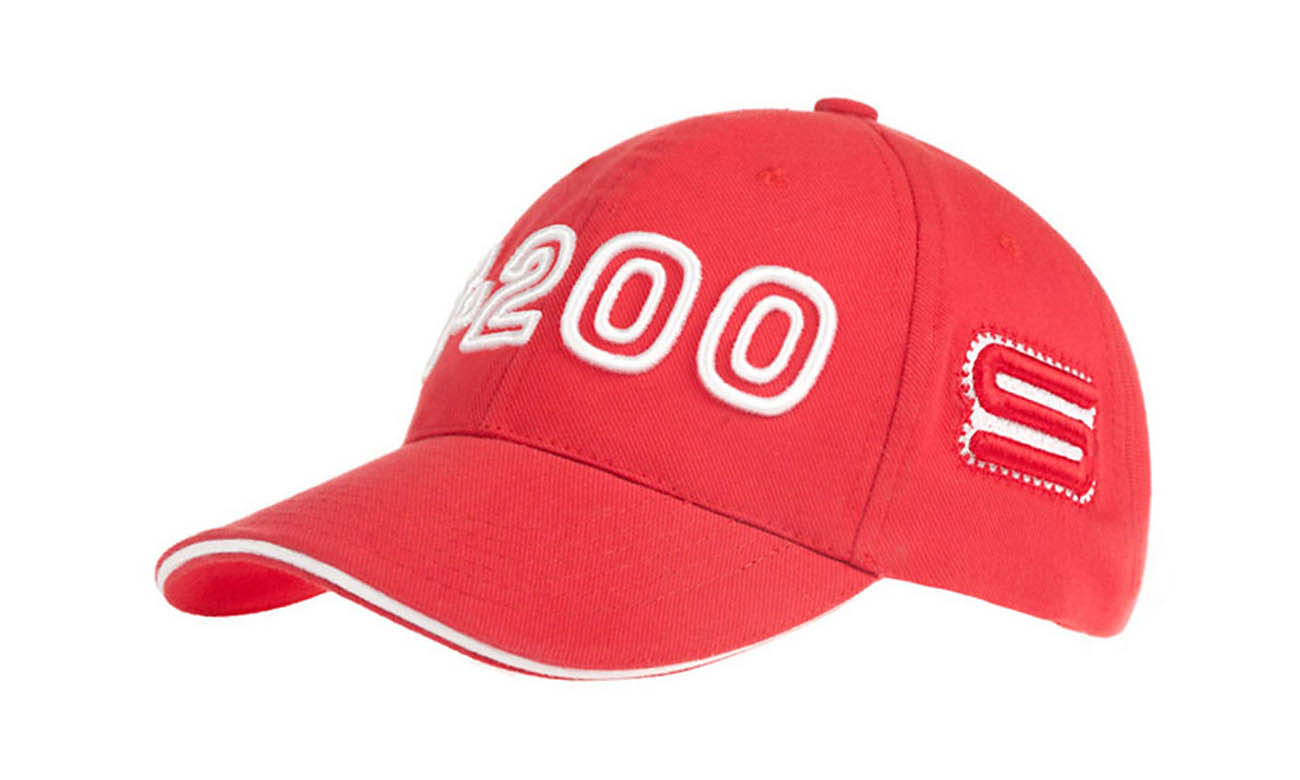 Baseballcaps T-200 Rot Vorne Rechts