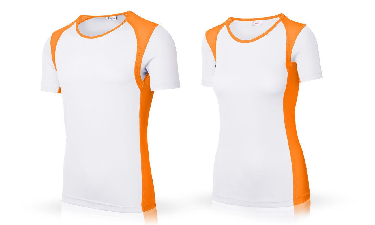 Sportshirts ST-140 Weiss-Orange